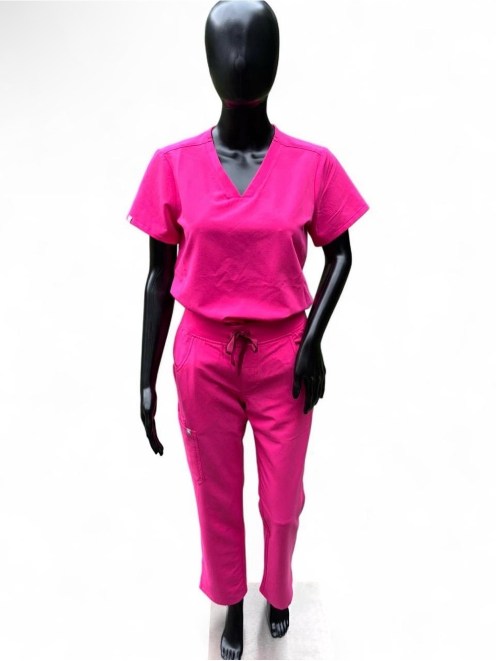 FIGS shocking pink scrub set